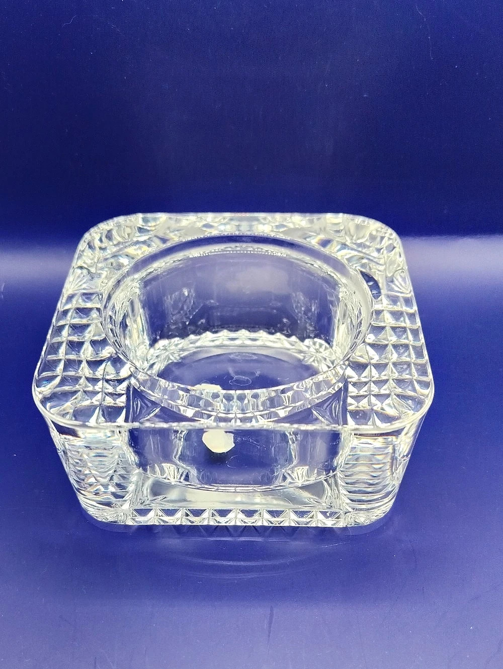 Cristal D'Arques Heavy Crystal Square Votive Candle Holder Made In France 4x4"